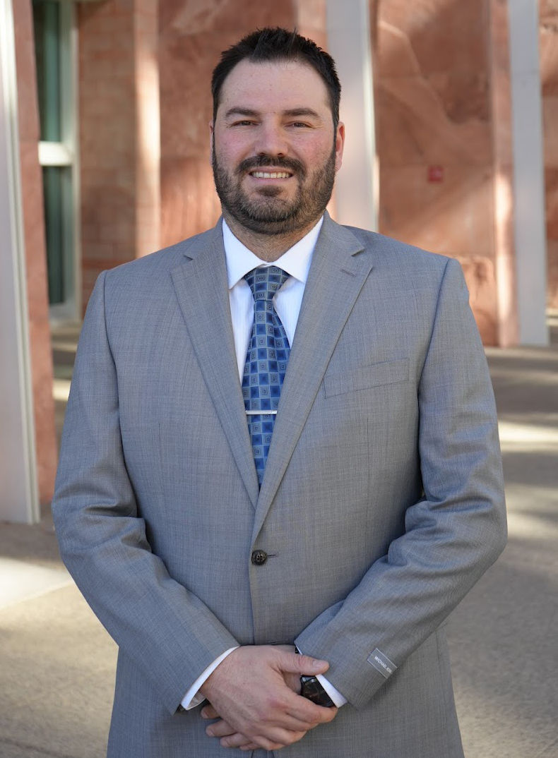 Josh Santeramo outside the courthouse